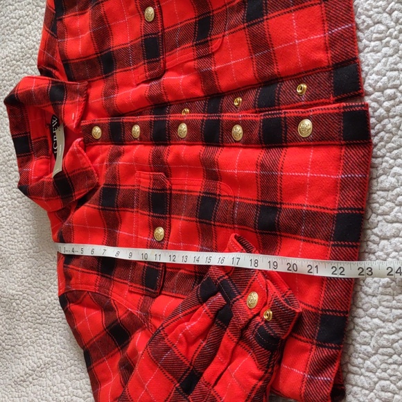 NWT J. Crew XL Buffalo Check Plaid Crest Snap Button Cropped Puffer Jacket BV699 - Picture 7 of 16